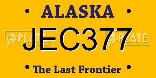 JEC377 Alaska License Plate
