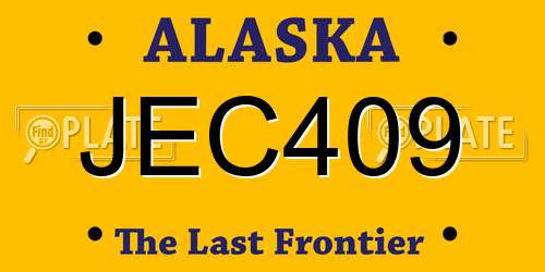 JEC409 Alaska License Plate