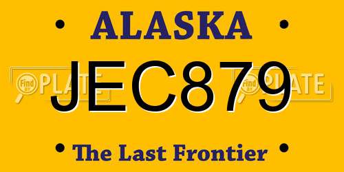 JEC879 Alaska License Plate