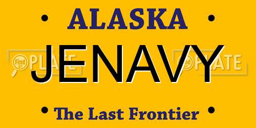 JENAVY Alaska License Plate