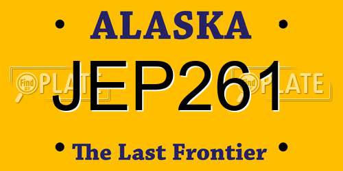 JEP261 Alaska License Plate