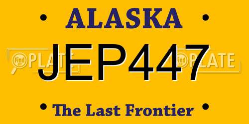 JEP447 Alaska License Plate