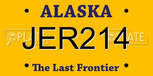 JER214 Alaska License Plate