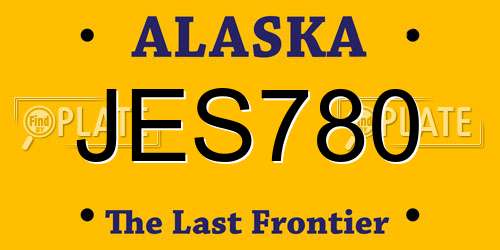 JES780 Alaska License Plate
