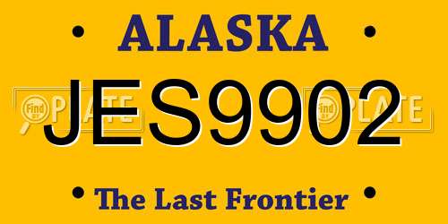 JES9902 Alaska License Plate