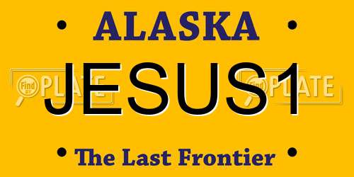 JESUS1 Alaska License Plate