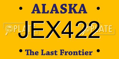 JEX422 Alaska License Plate