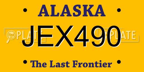 JEX490 Alaska License Plate