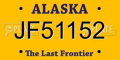 JF51152 Alaska License Plate