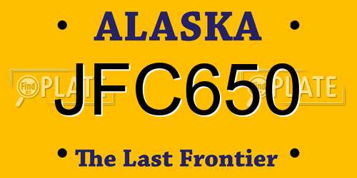 JFC650 Alaska License Plate