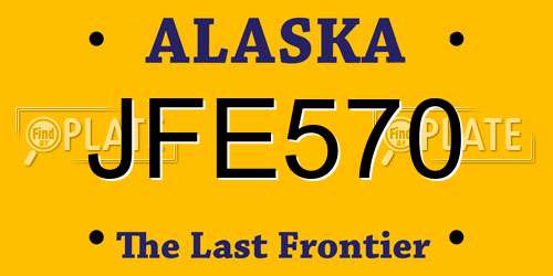 JFE570 Alaska License Plate