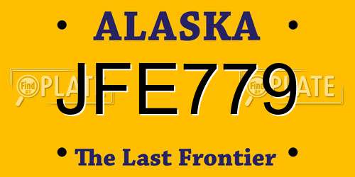 JFE779 Alaska License Plate