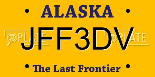 JFF3DV Alaska License Plate