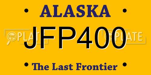 JFP400 Alaska License Plate