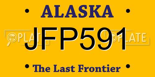 JFP591 Alaska License Plate
