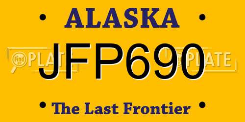 JFP690 Alaska License Plate