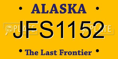 JFS1152 Alaska License Plate
