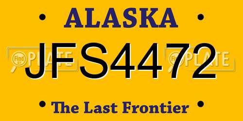 JFS4472 Alaska License Plate