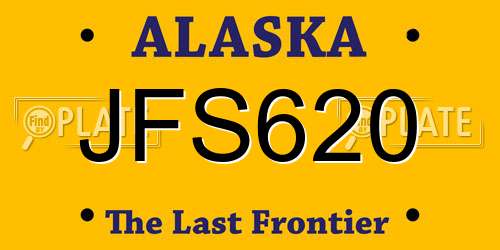 JFS620 Alaska License Plate