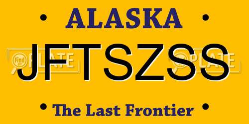 JFTSZSS Alaska License Plate
