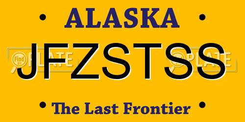 JFZSTSS Alaska License Plate