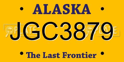 JGC3879 Alaska License Plate
