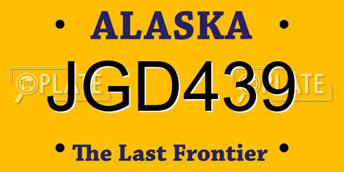 JGD439 Alaska License Plate