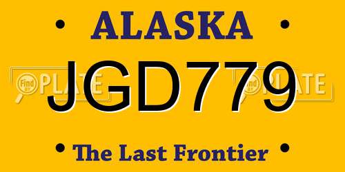 JGD779 Alaska License Plate