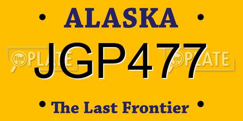 JGP477 Alaska License Plate