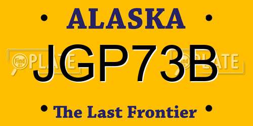 JGP73B Alaska License Plate