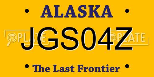 JGS04Z Alaska License Plate