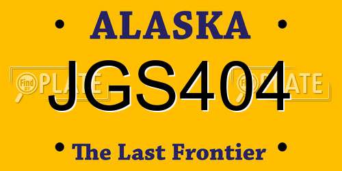 JGS404 Alaska License Plate