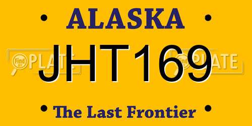 JHT169 Alaska License Plate
