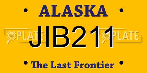 JIB211 Alaska License Plate