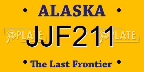 JJF211 Alaska License Plate