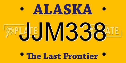 JJM338 Alaska License Plate