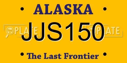 JJS150 Alaska License Plate