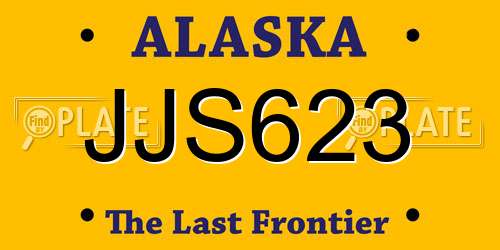 JJS623 Alaska License Plate