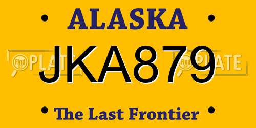 JKA879 Alaska License Plate