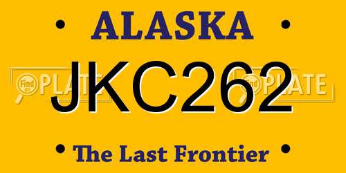 JKC262 Alaska License Plate