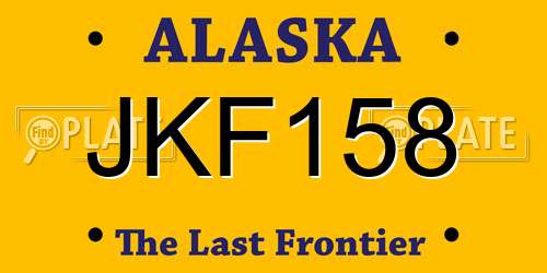 JKF158 Alaska License Plate