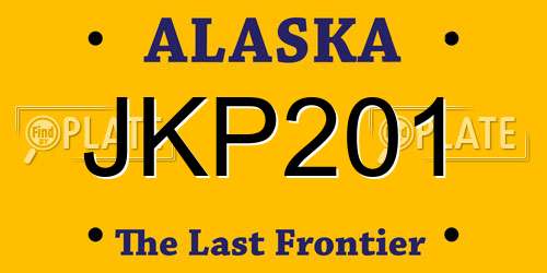 JKP201 Alaska License Plate