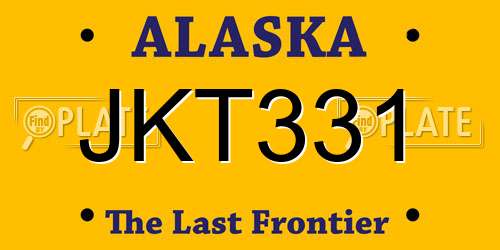 JKT331 Alaska License Plate