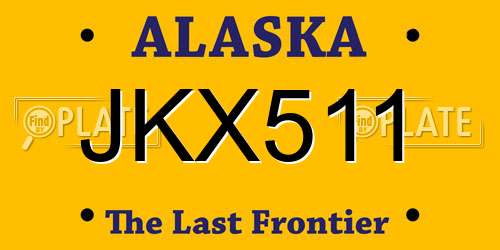 JKX511 Alaska License Plate