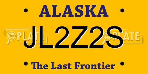 JL2Z2S Alaska License Plate