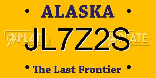 JL7Z2S Alaska License Plate
