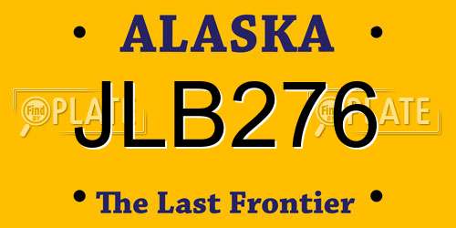 JLB276 Alaska License Plate