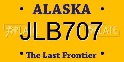 JLB707 Alaska License Plate