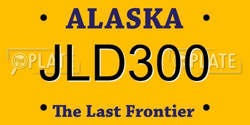 JLD300 Alaska License Plate