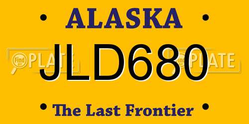 JLD680 Alaska License Plate